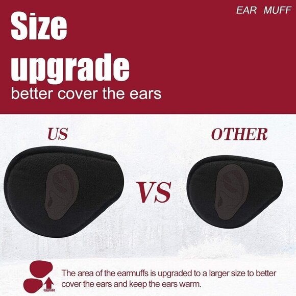 ❤️Unisex Foldable Ear Warmers Polar Fleece kints Winter Ear Muffs - Picture 3 of 6